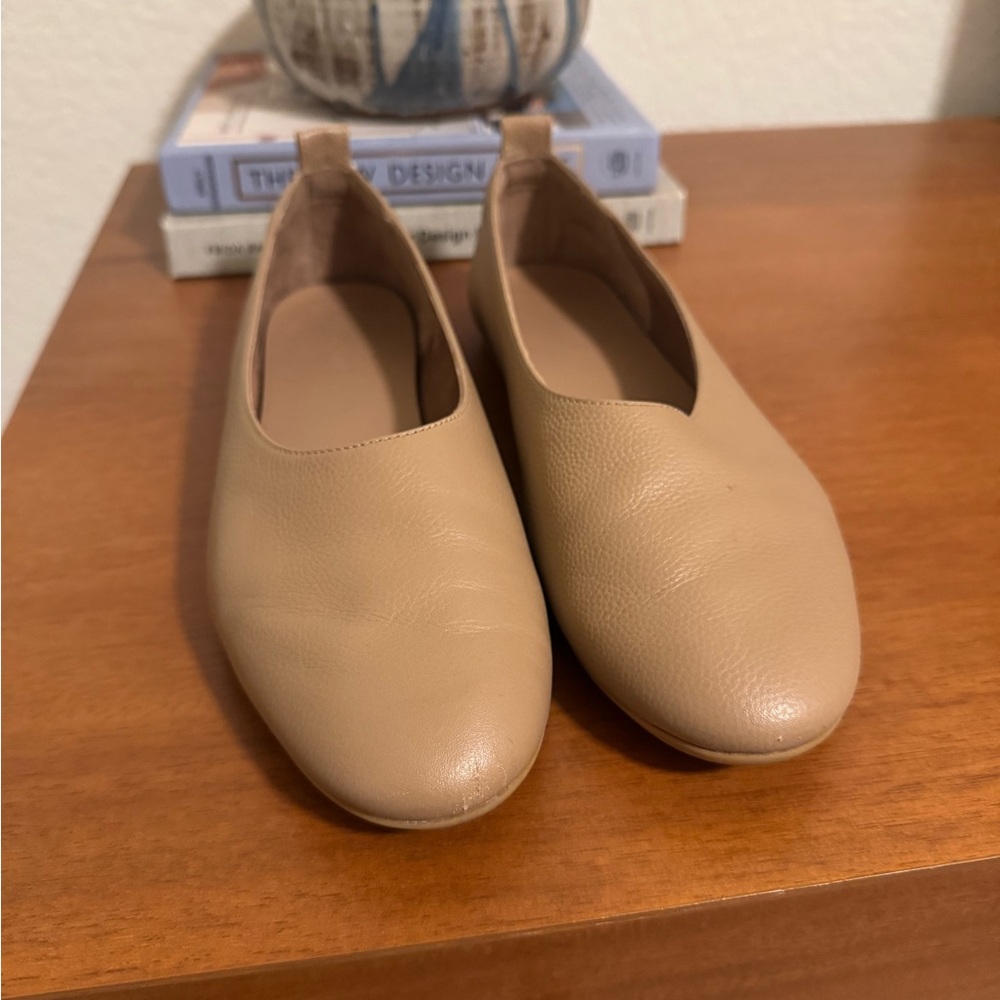 Everlane Day Glove Leather Ballet Flat Beige/ Tan